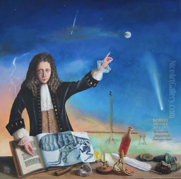 Robert Hooke memorial portrait - view 1