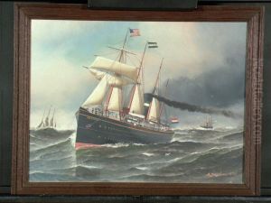 Het s.s. 'Maasdam' (II) van de Nederlandsch Amerikaansche Stoomvaart Maatschappij (NASM)