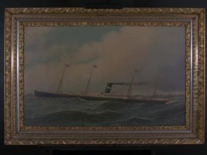 Het s.s. 'Amsterdam' (II) van de Nederlandsch Amerikaansche Stoomvaart Maatschappij (NASM) by Antonio Nicolo Gasparo Jacobsen