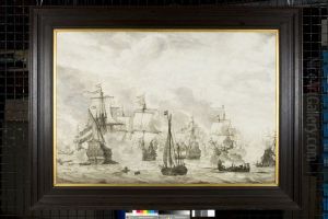 De Slag in de Sont, 1658 by Willem van de, the Elder Velde