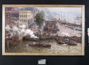 Leuvehaven en de Boompjes te Rotterdam