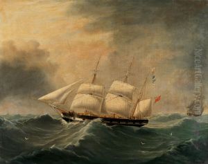 The Canadian barque Victress in two positions by Joseph Heard