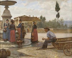 Peasants in Settignano by Ruggero Focardi