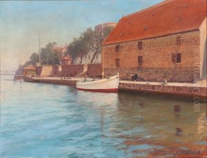 The harbour on Christianso. The harbour on Christianso.