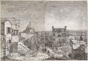 The House With The Inscription And The House With The Peristyle by (Giovanni Antonio Canal) Canaletto