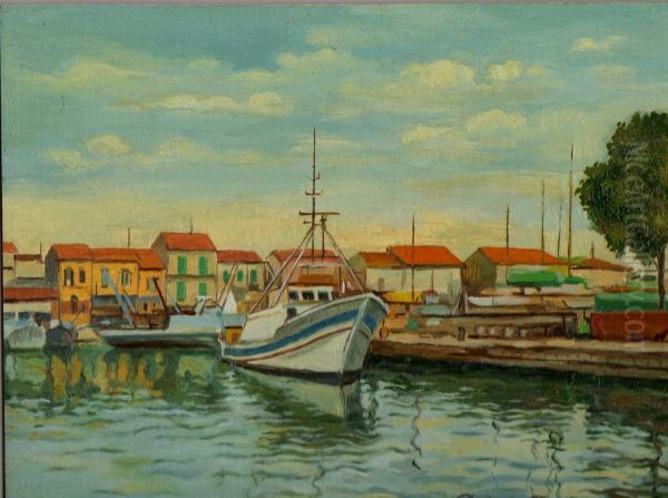 Dipinto raffigurante il molo a Viareggio. - view 1