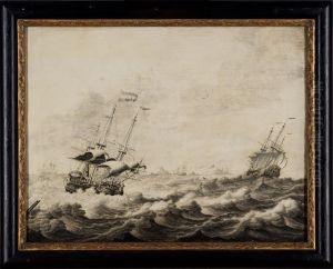 Zeegezicht by Adriaen Van Salm
