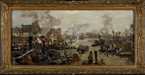 Havengezicht by Jan Hendrik van Mastenbroek