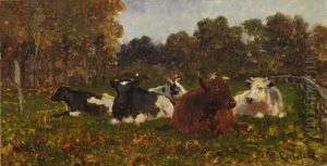 Liggend vee by Willem Roelofs