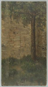 Landschap met boom aan waterkant by Jozef Israels