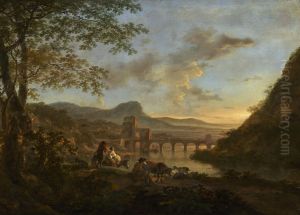 Italianate landscape with the Ponte Molle by Jan Both