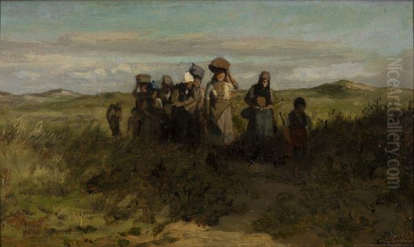 Vissersvrouwen in de duinen - view 1