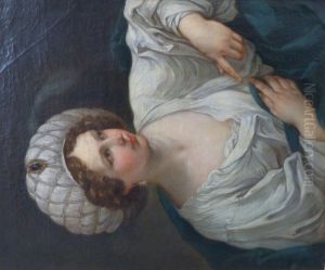 Jeune femme en Sibylle d'apres Guido Reni by Charles-Joseph Natoire
