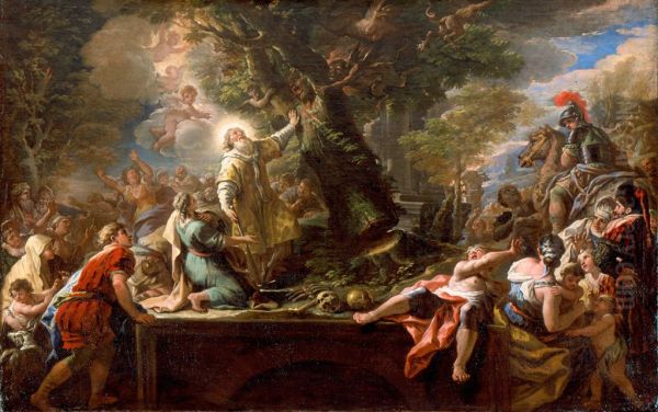 St. Nicolas of Bari Felling a Tree Inhabited by Demons - view 1