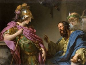 Alcibiade recevant les lecons de Socrate by Francois-Andre Vincent