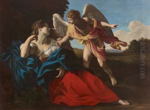 Hagar and the angel in the desert Hagar and the angel in the desert