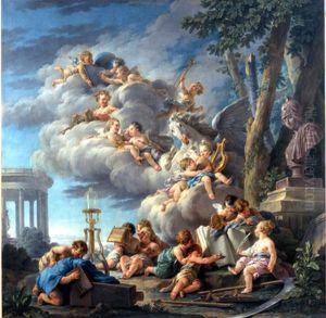 Les genies de la poesie, de l'histoire, de la physique et de l'astronomie