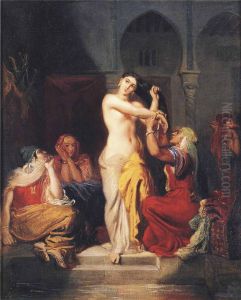 Femme mauresque sortant du bain by Theodore Chasseriau