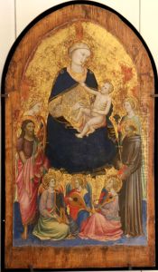 La Vierge et l'Enfant avec quatre saints et trois anges musiciens