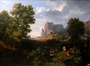 Apollon chasse du ciel, enseigne la musique aux bergers.