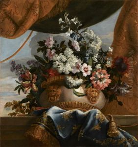 Porcelain vase with flowers