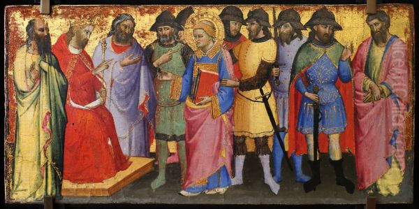 Le nouvel empereur Dece interroge saint Laurent sur les tresors de Philippe et lui donne trois jours pour les trouver. - view 1