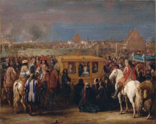 Solemn entry of King Louis XIV and Queen Maria-Theresa in Douai on 23 August 1667 - view 1