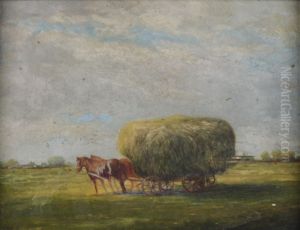 Ein Heuwagen by Izsak Perlmutter