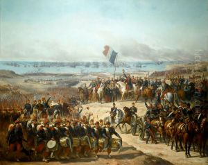 Debarquement de l'armee francaise a Old-Port (Crimee), 14 septembre 1854. Debarquement de l'armee francaise a Old-Port (Crimee), 14 septembre 1854.