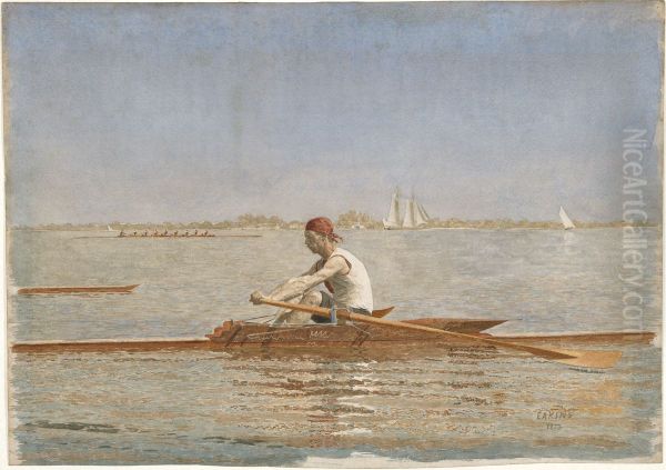 John Biglin in a Single Scull - view 1