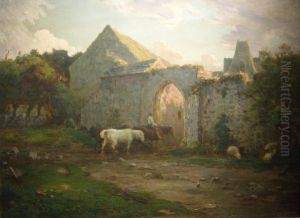La ferme du Tourp by Jean-Francois Millet