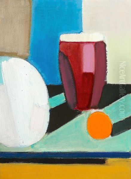 Arrangement with an orange. - view 1