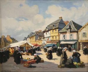 Marche de Dol, Bretagne by Henri Alphonse Barnoin