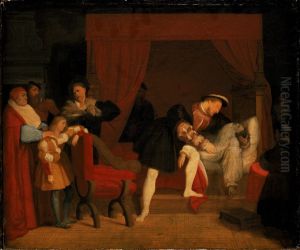 The Death of Leonardo da Vinci by Jean Auguste Dominique Ingres