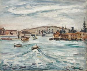 Port de Cherbourg (Othon Friesz) by Othon Friesz