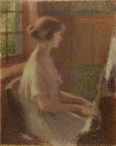Jeune fille au piano. Portrait de Mademoiselle Warnier