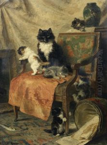 Kittens at Play (1897) by Henriette Ronner-Knip