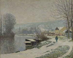 La neige a Port-Marly by Maxime Maufra