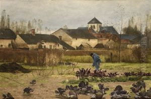 Jardinage d'automne by Emile Barau