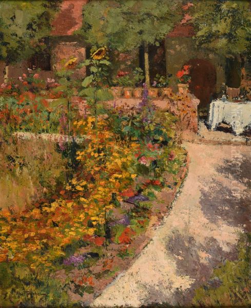 Pergola ; jardin fleuri - view 1