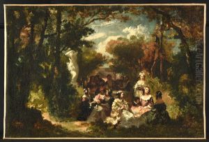 Societe elegante dans un parc by Narcisse Virgilio Diaz