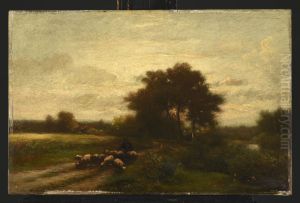 Paysage avec moutons by Jules Dupre