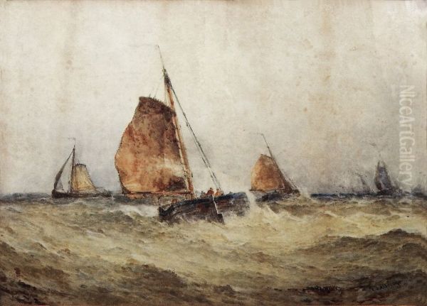Dutch Boats in the North Sea - view 1