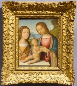 la Vierge & l'Enfant-Jesus avec une sainte martyre la Vierge & l'Enfant-Jesus avec une sainte martyre