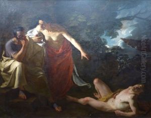 Locuste remet a Narcisse le poison destine a Britanicus, apres en avoir fait l'essai sur un jeune esclave