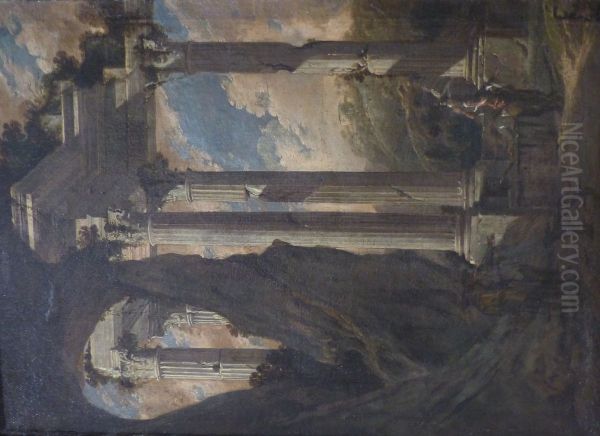 Ruines dans un paysage - view 1