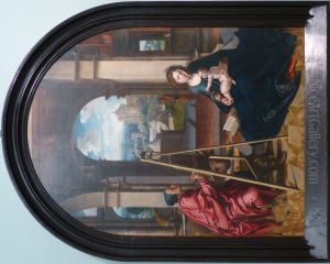 St Luke Painting the Virgin by Pieter Coecke Van Aelst