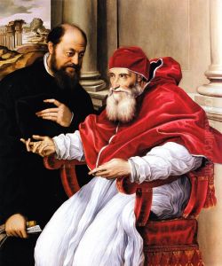 Paolo III e Reginaldo Polo by Perino del Vaga