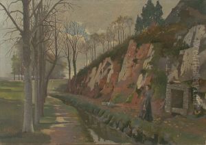 Femme dans un paysage by Louis Gregoire