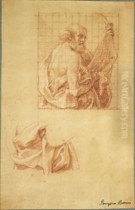 Study for Saint Bartholomew and Drapery by Pompeo Batoni